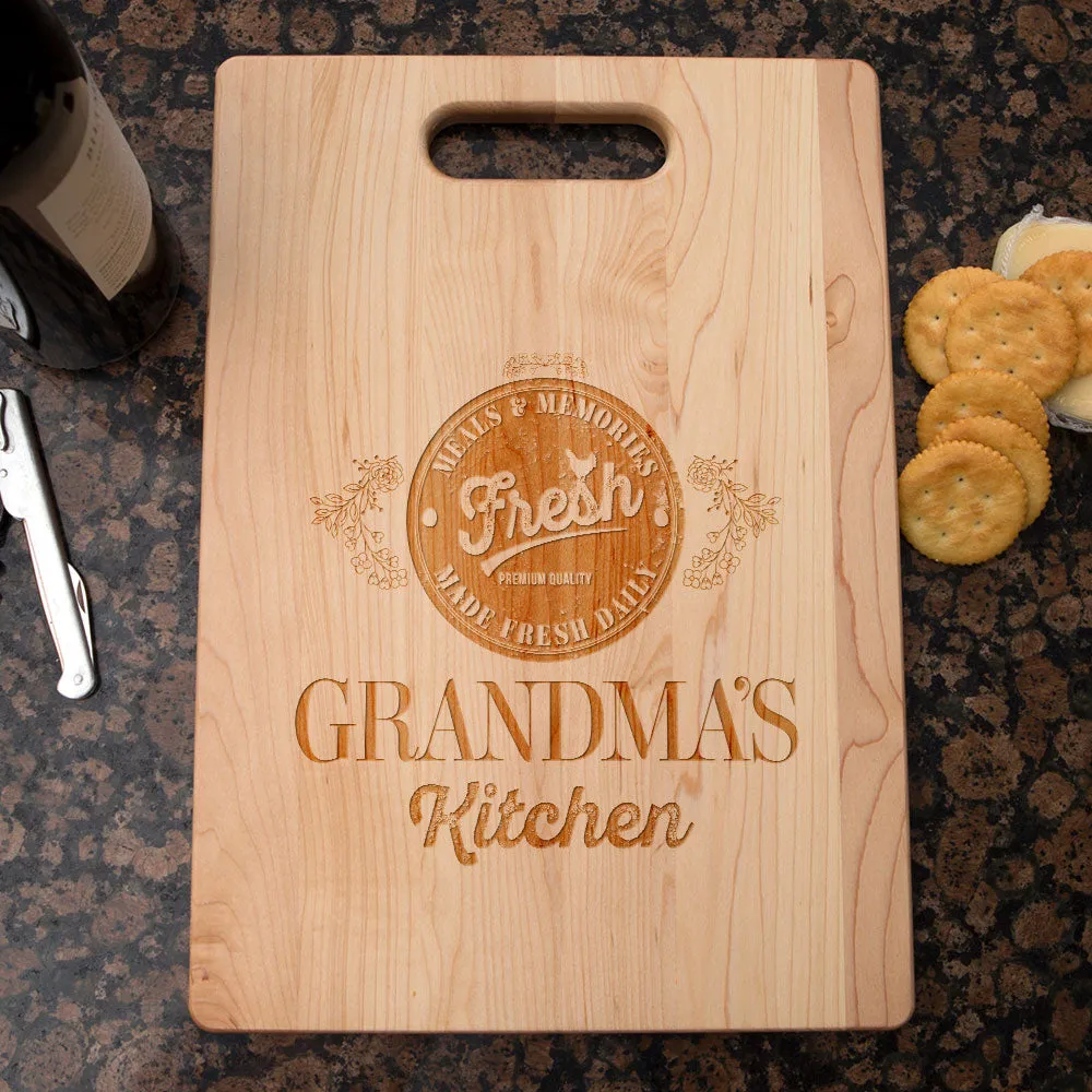 Meals & Memories Personalized Maple Cutting Board