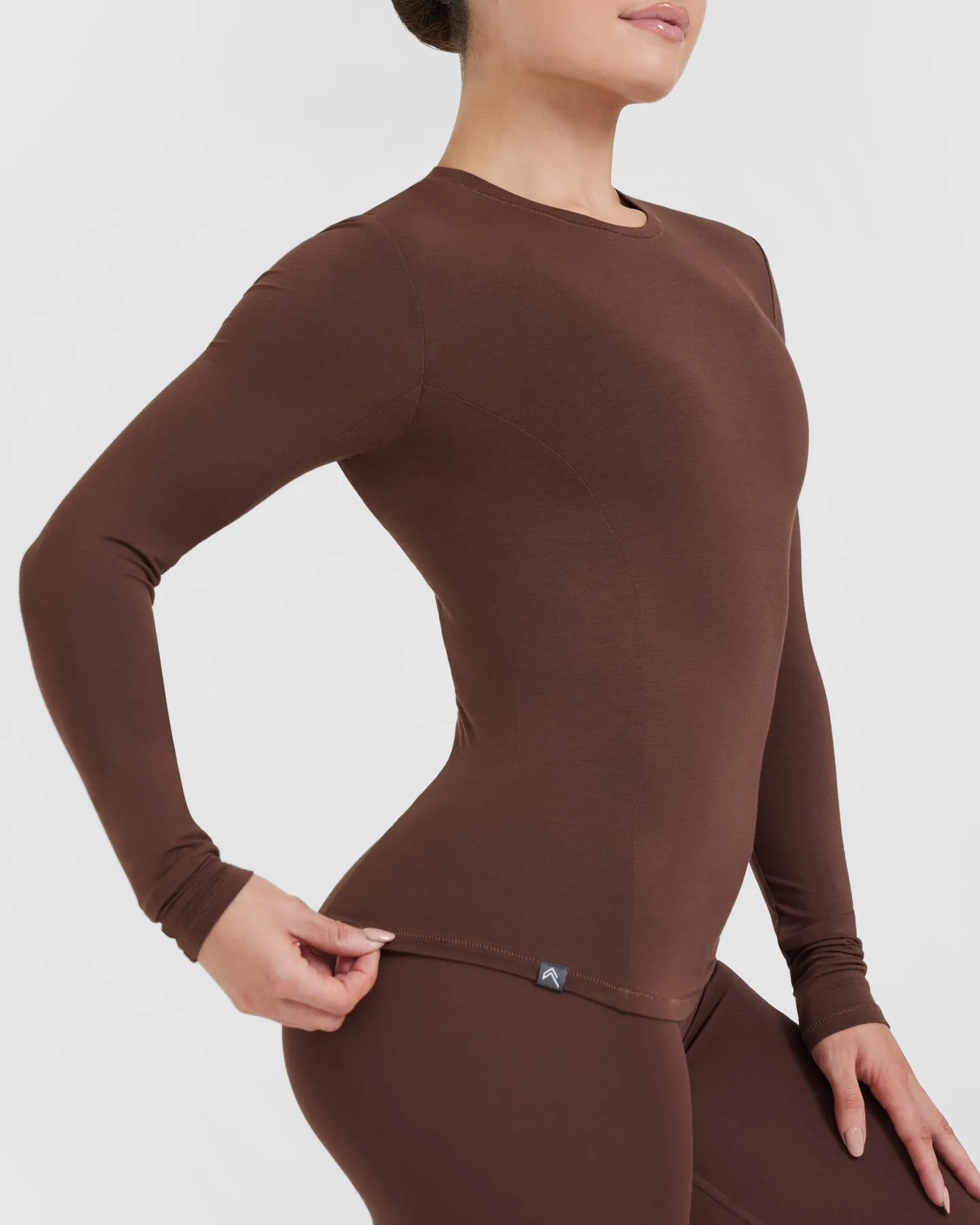 Mellow Soft Long Sleeve Top | Espresso