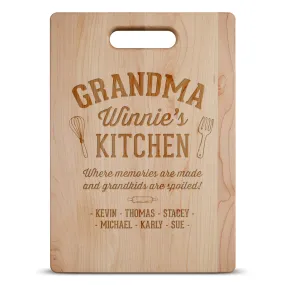 Memories are Made Personalized Maple Cutting Board