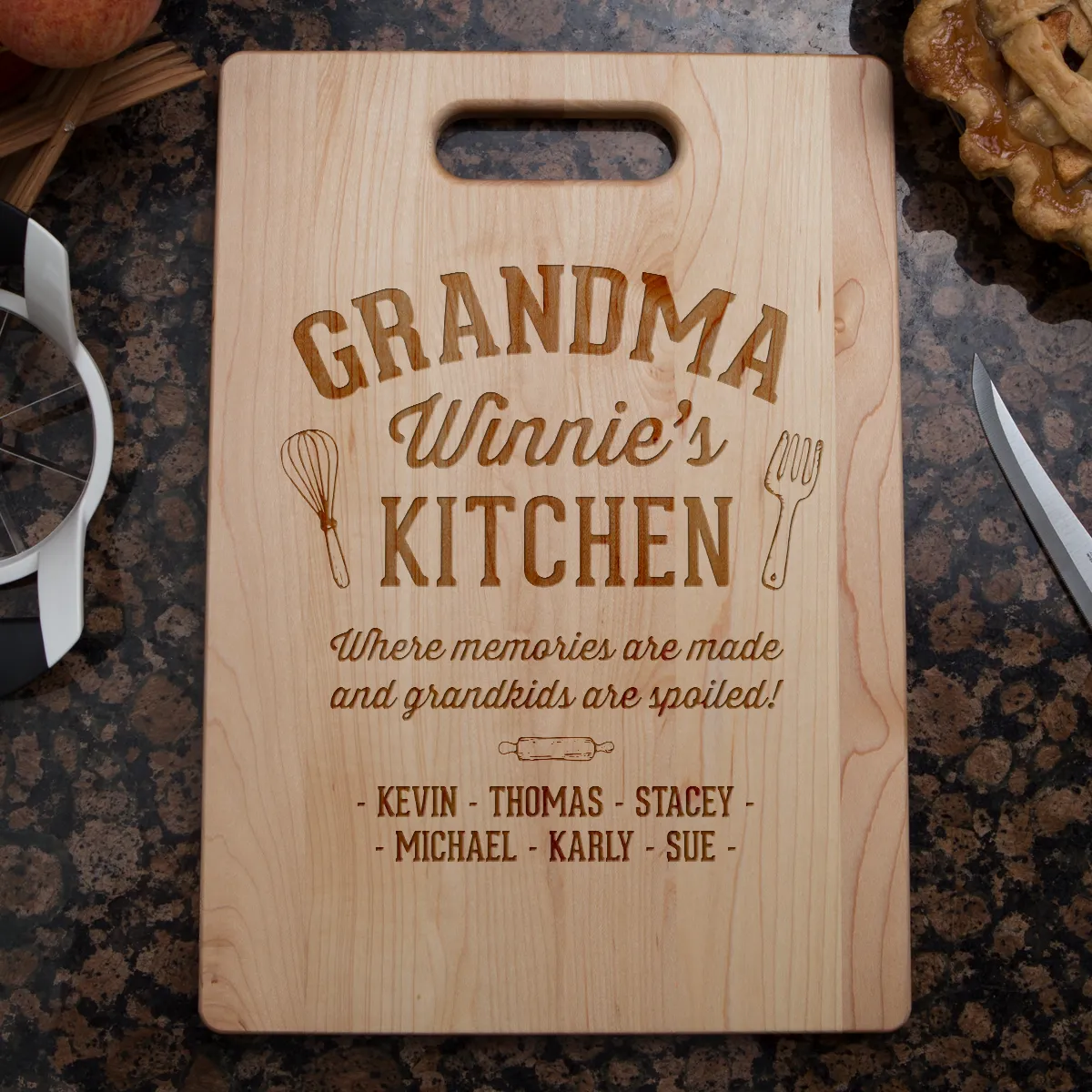 Memories are Made Personalized Maple Cutting Board