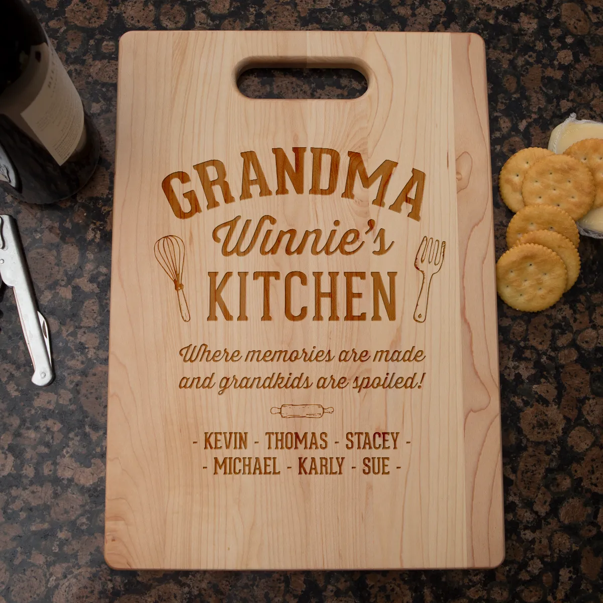 Memories are Made Personalized Maple Cutting Board