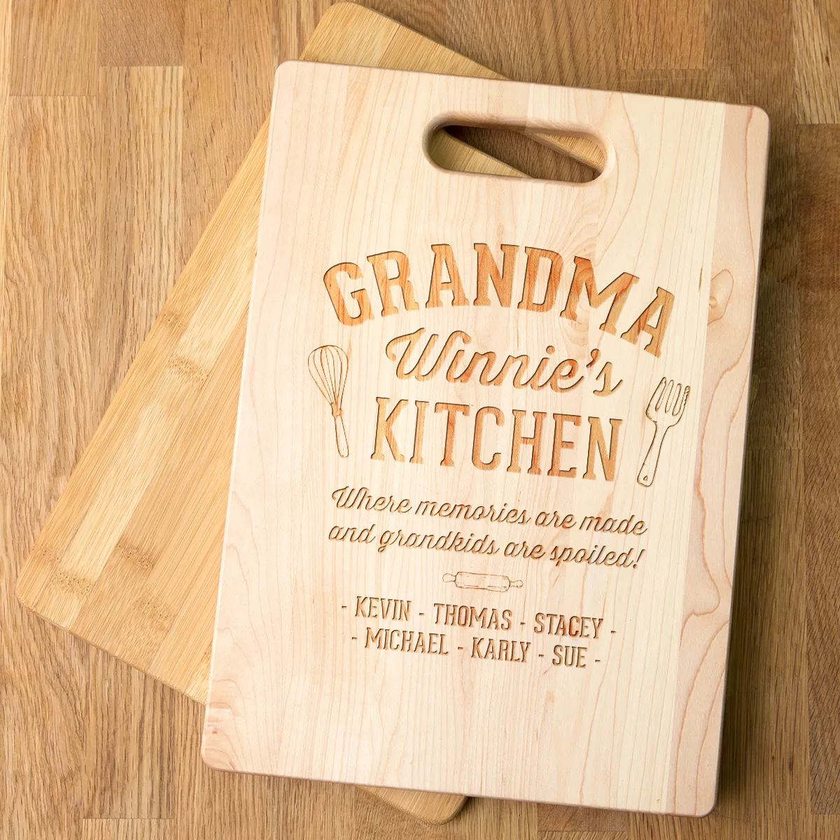 Memories are Made Personalized Maple Cutting Board