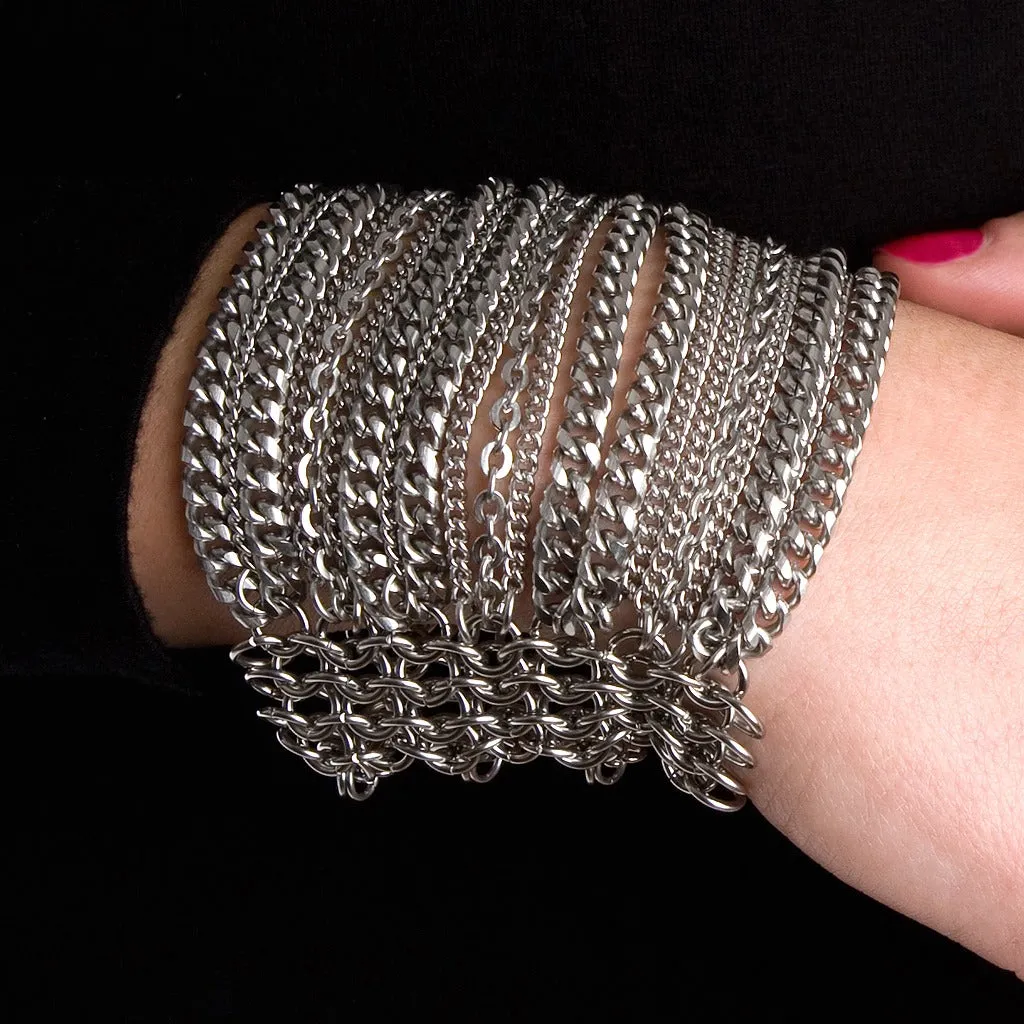 METAL 8-Row Multi-Chain Cuff Bracelet