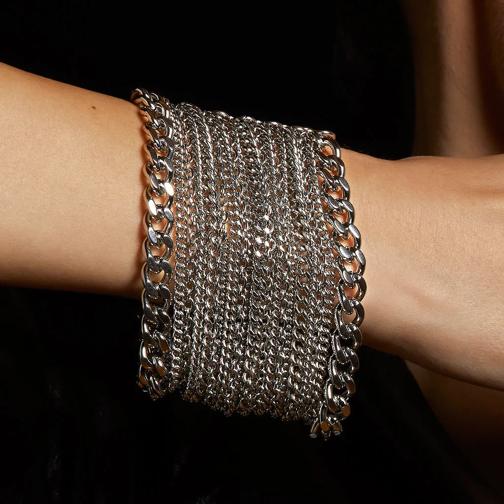 METAL 8-Row Ribbon Cuff Bracelet