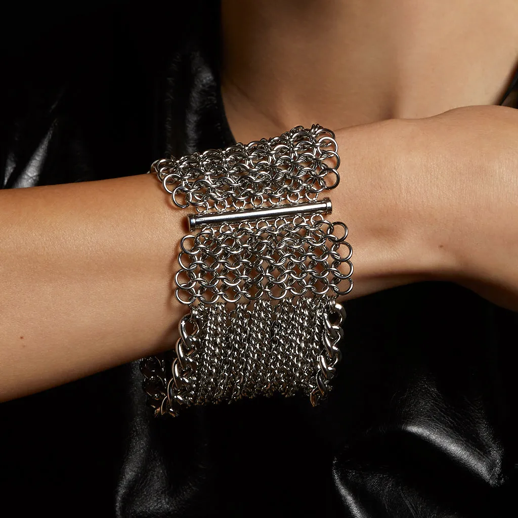 METAL 8-Row Ribbon Cuff Bracelet