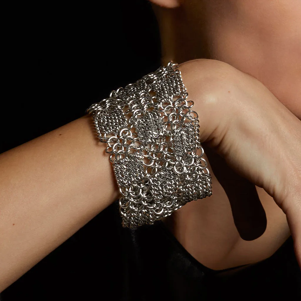 METAL Checkerboard Cuff Bracelet