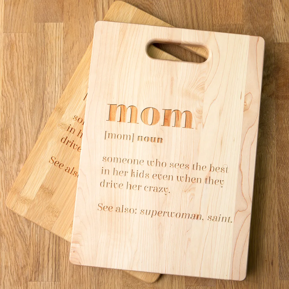 Mom Definition Maple Cutting Board