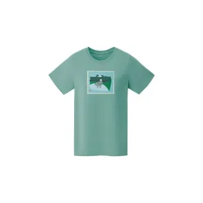 Montbell T-Shirt Women's Pear Skin Cotton T Ptarmigan - Light Blue UV Cut