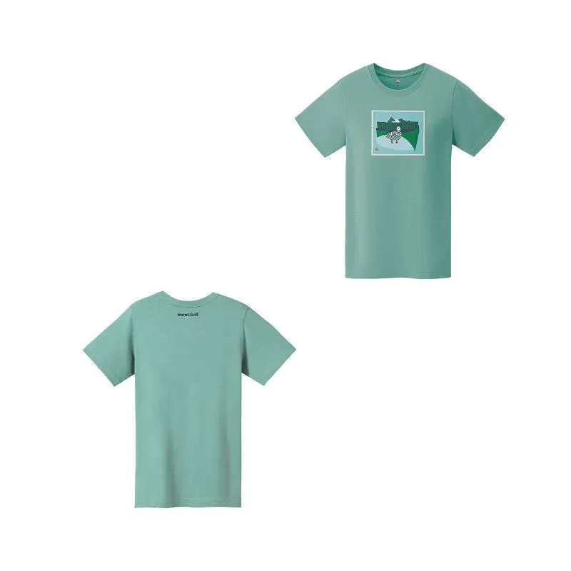 Montbell T-Shirt Women's Pear Skin Cotton T Ptarmigan - Light Blue UV Cut