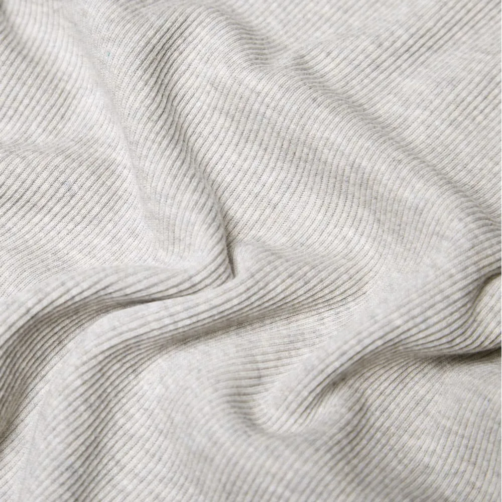 Nudie Ribbed Long Sleeve HenleyGrey Melange