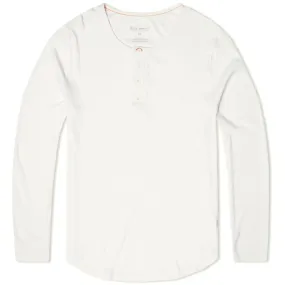 Nudie Ribbed Long Sleeve HenleyOff White