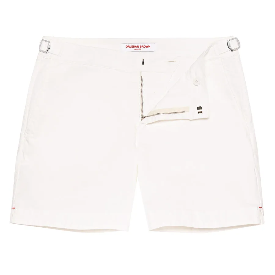 Orlebar Brown - Bulldog Cotton Twill Shorts in Cloud White