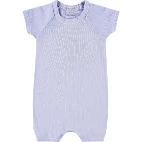 Paige Lauren Garment Dye Ribbed Short Romper, Periwinkle