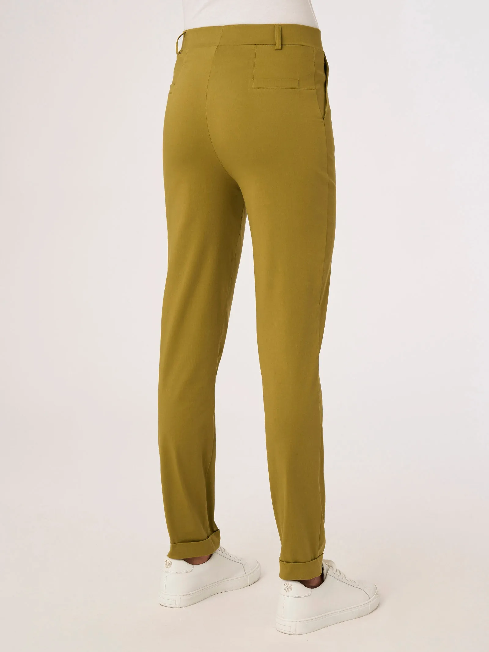 Pantalone Chino in Satin Power - Irish Cream