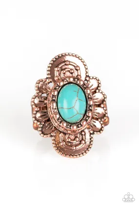 Paparazzi Basic Element - Copper Blue Ring