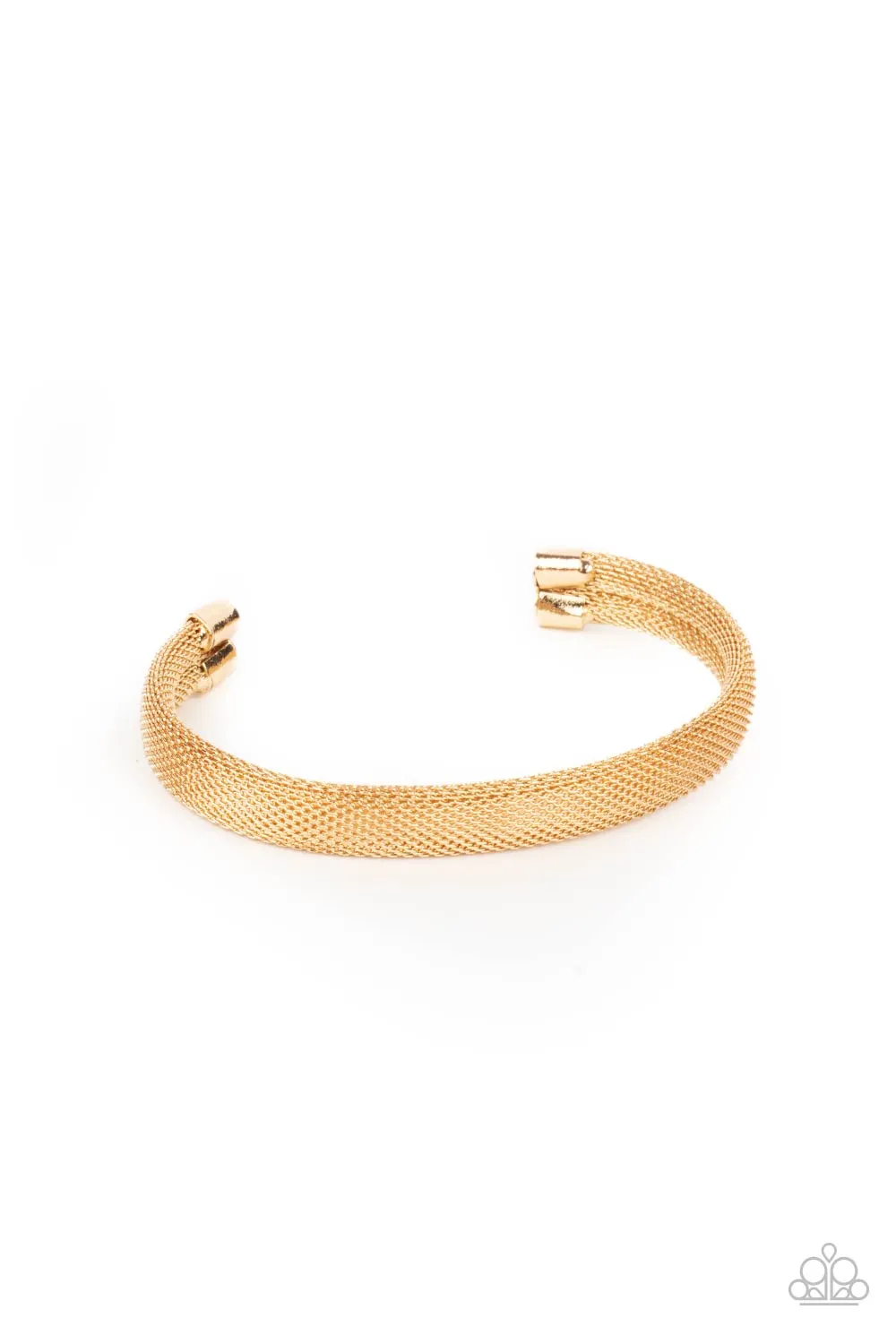 Paparazzi Ready, Willing, and CABLE - Gold Cuff Bracelet