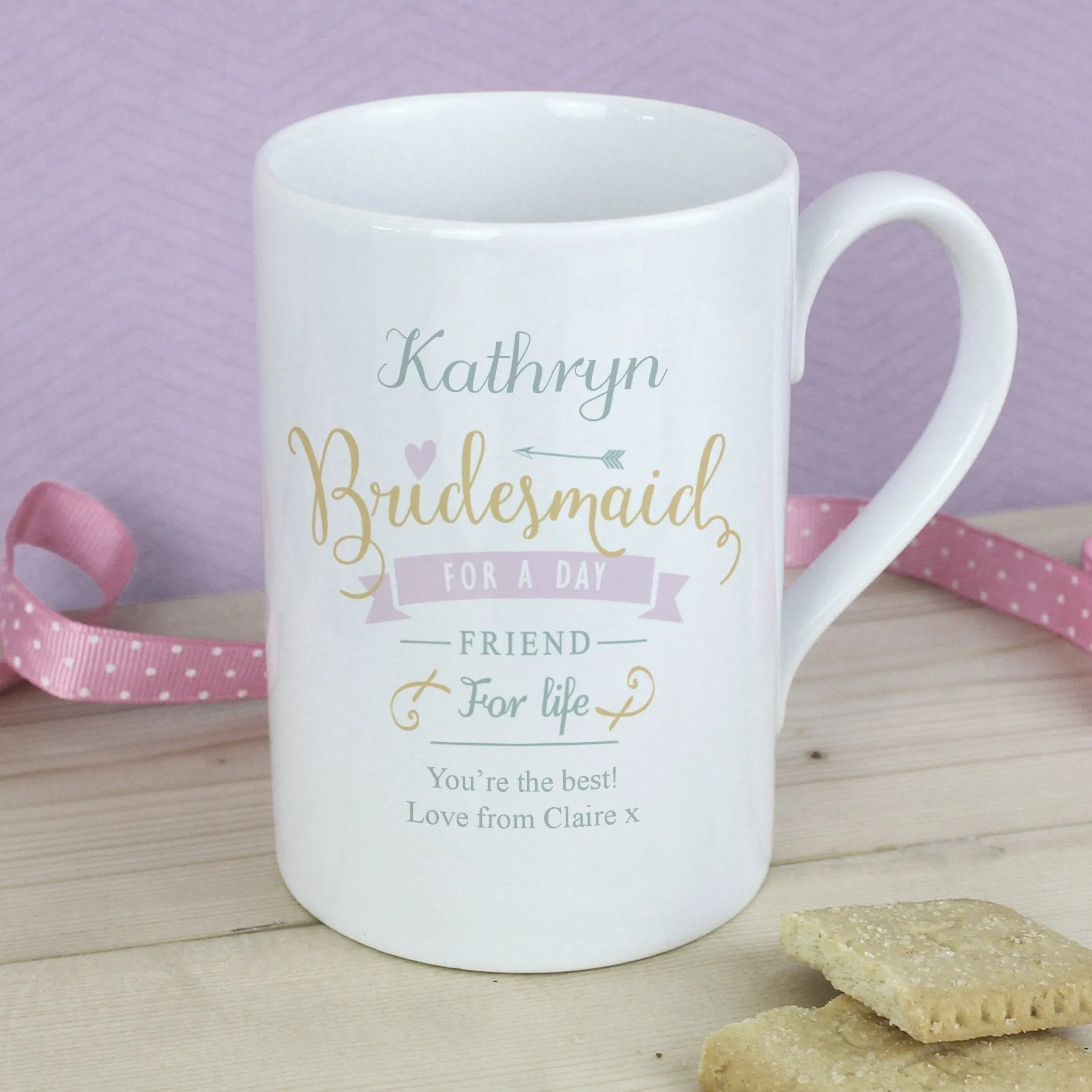 Personalised I Am Glad... Bridesmaid Mug