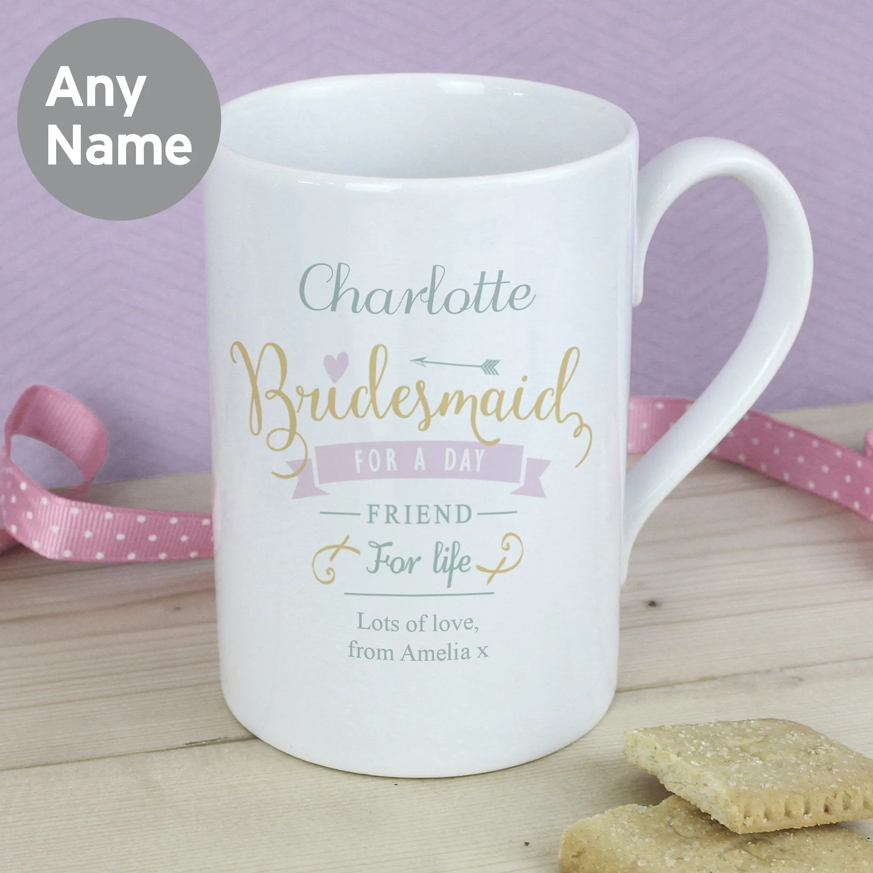 Personalised I Am Glad... Bridesmaid Mug