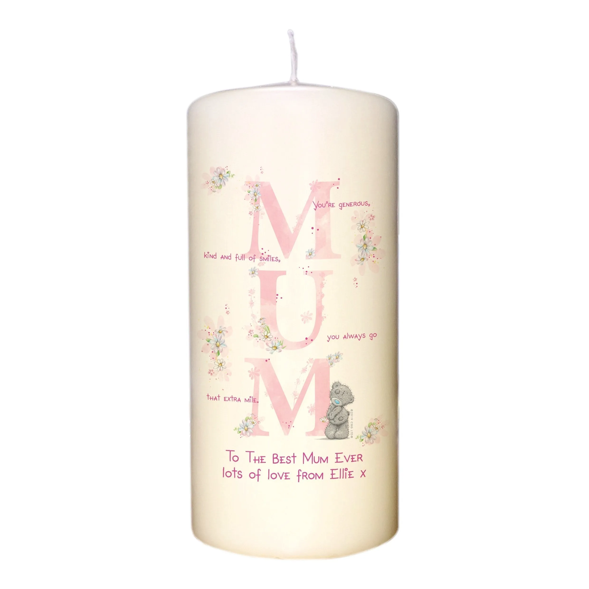 Personalised Me to You MUM Pillar Candle