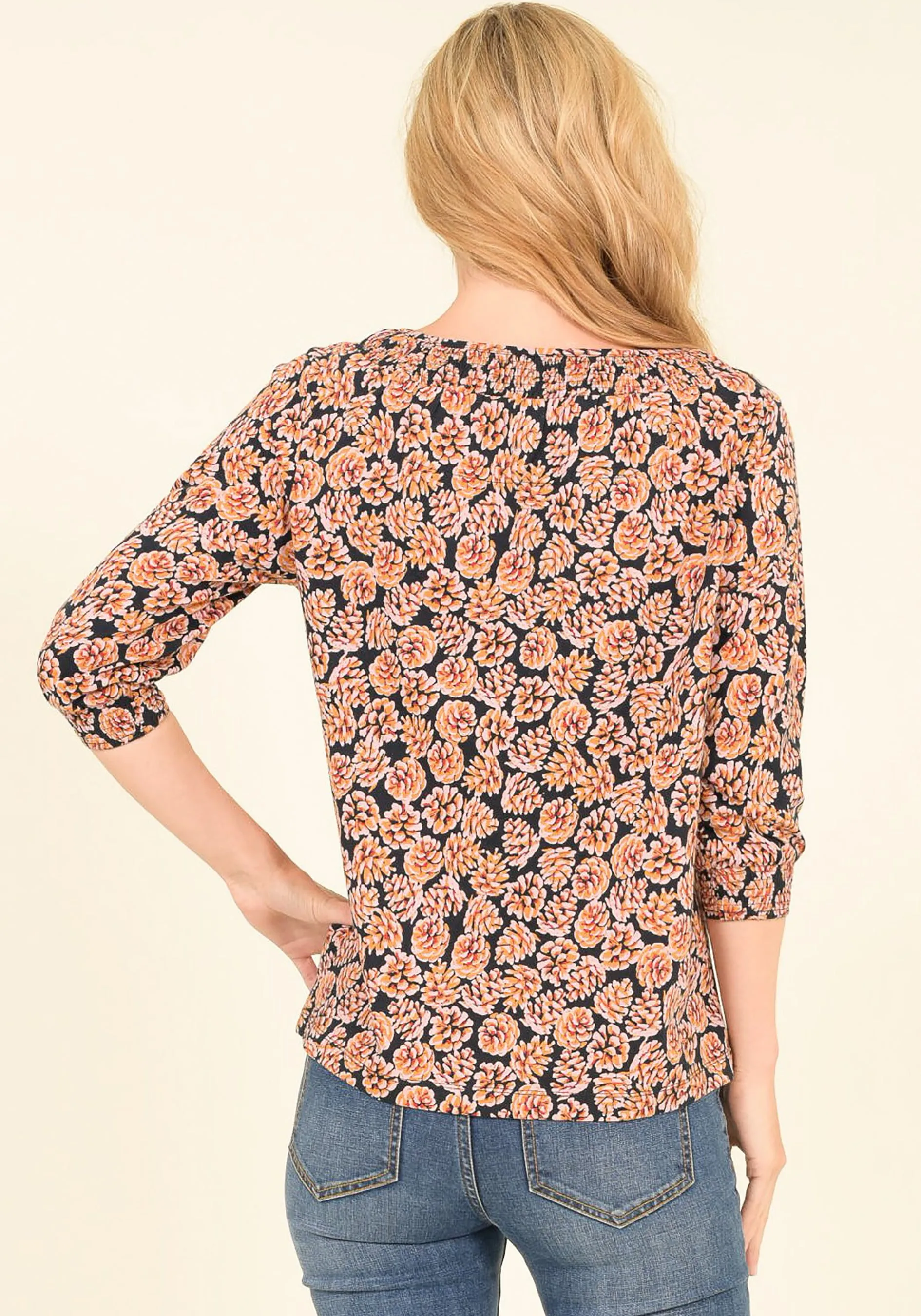 Pine Cone Long Sleeve Top