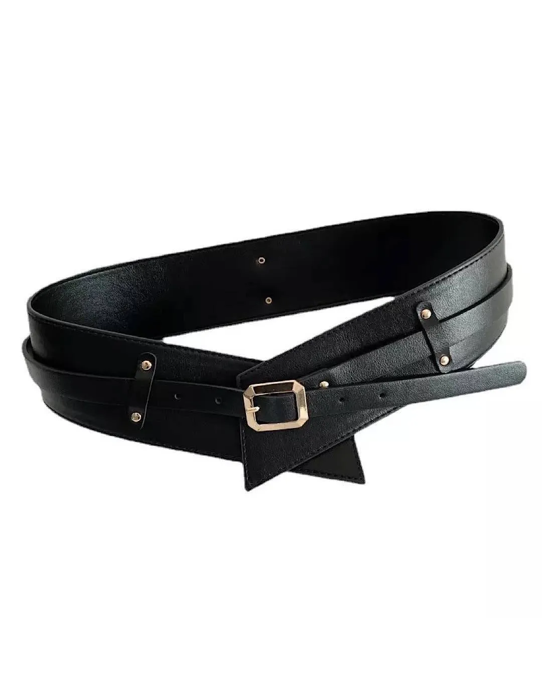 PU Leather Wide Double Belt