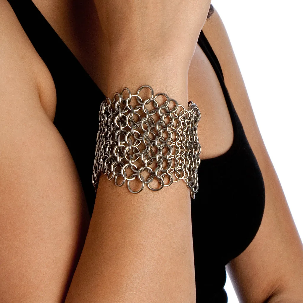 PURE 6-Row Hourglass Cuff Bracelet