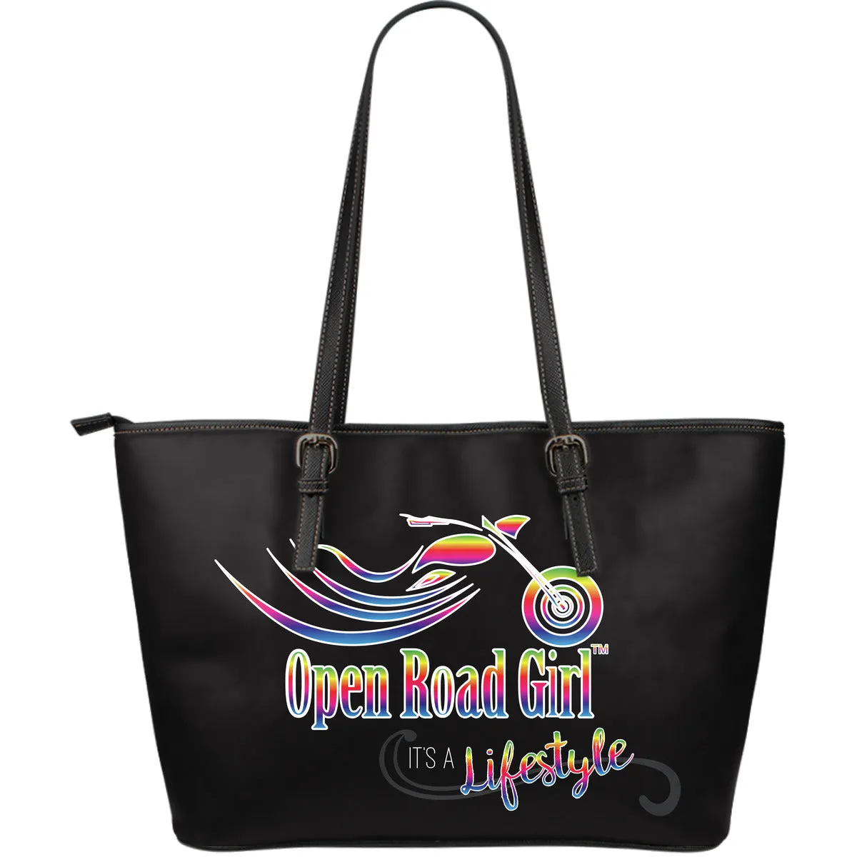 RAINBOW It's a Lifestyle Open Road Girl LARGE PU LEATHER Tote