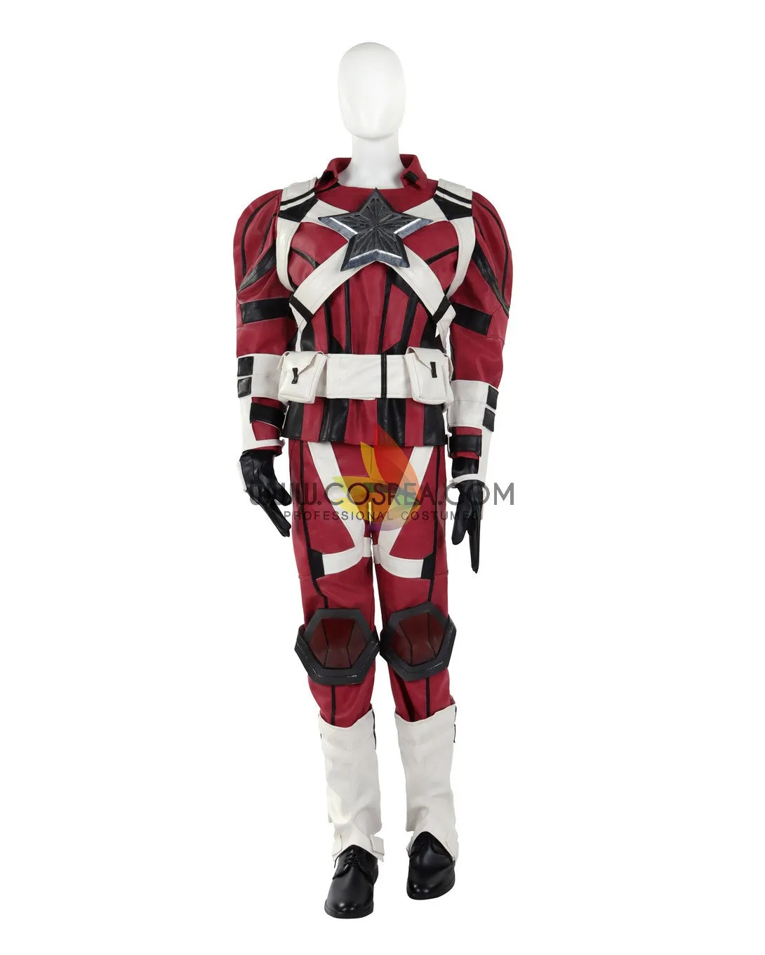 Red Guardian Reinforced PU Cosplay Costume