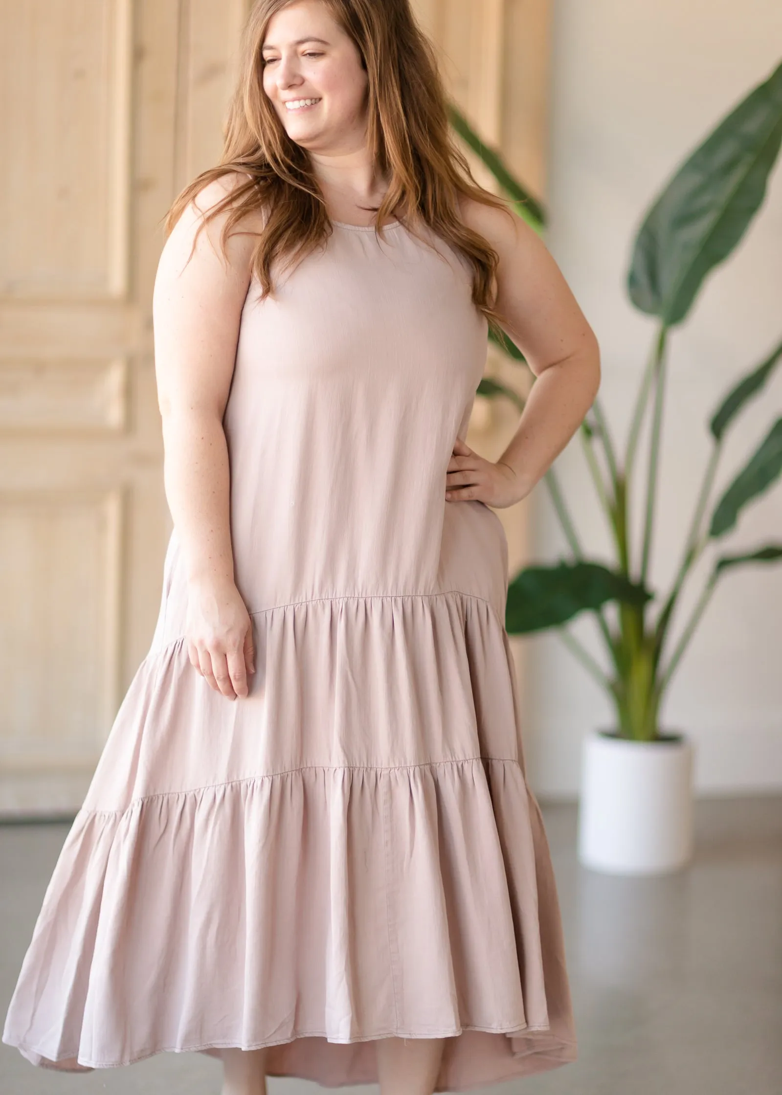 REDIRECTED Ruffle Detailed Tiered Midi Dress