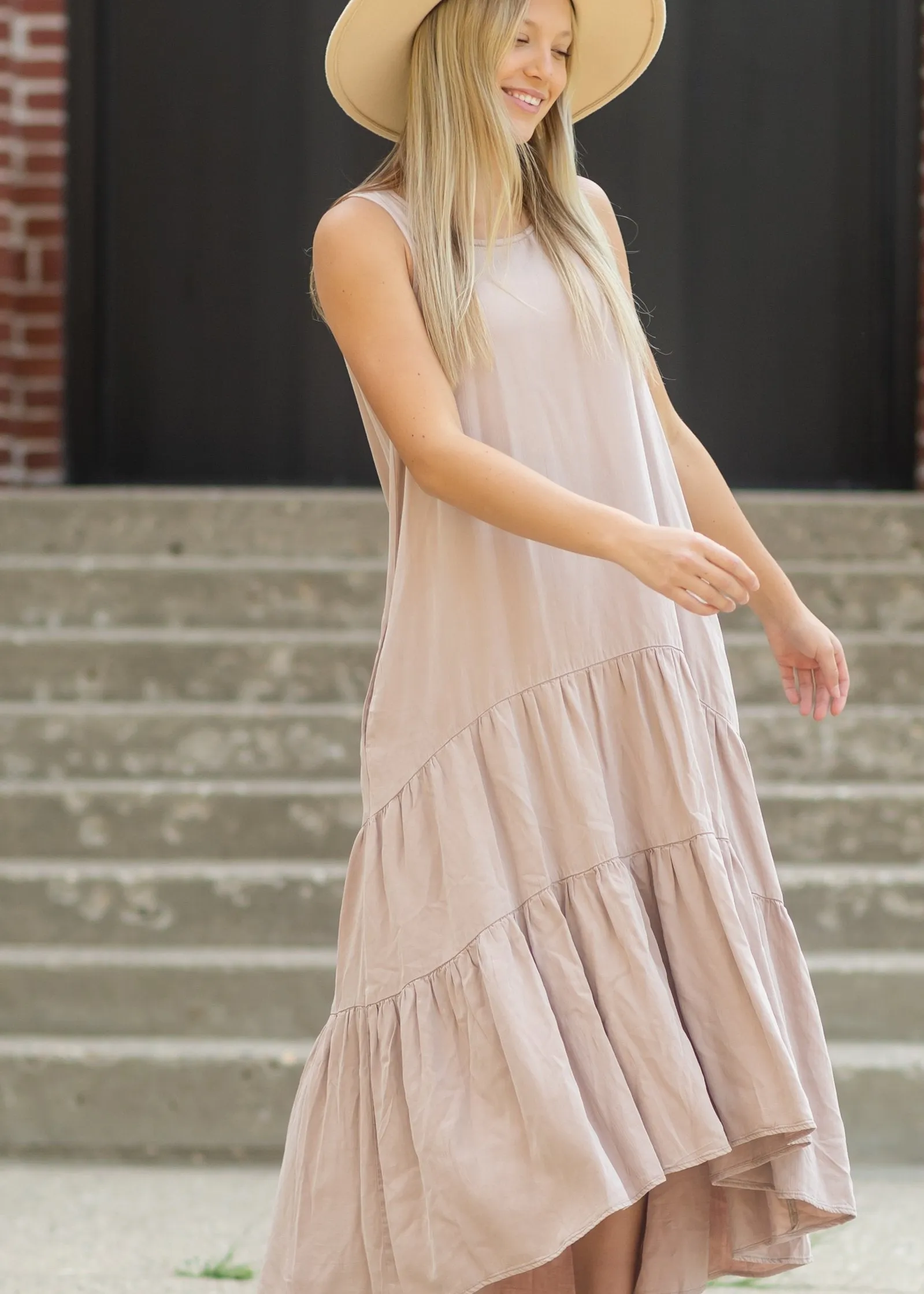 Ruffle Detailed Tiered Midi Dress - FINAL SALE