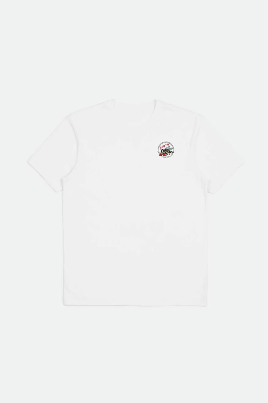 Rumble Bee S/S Relaxed Tee - White Garment Dye