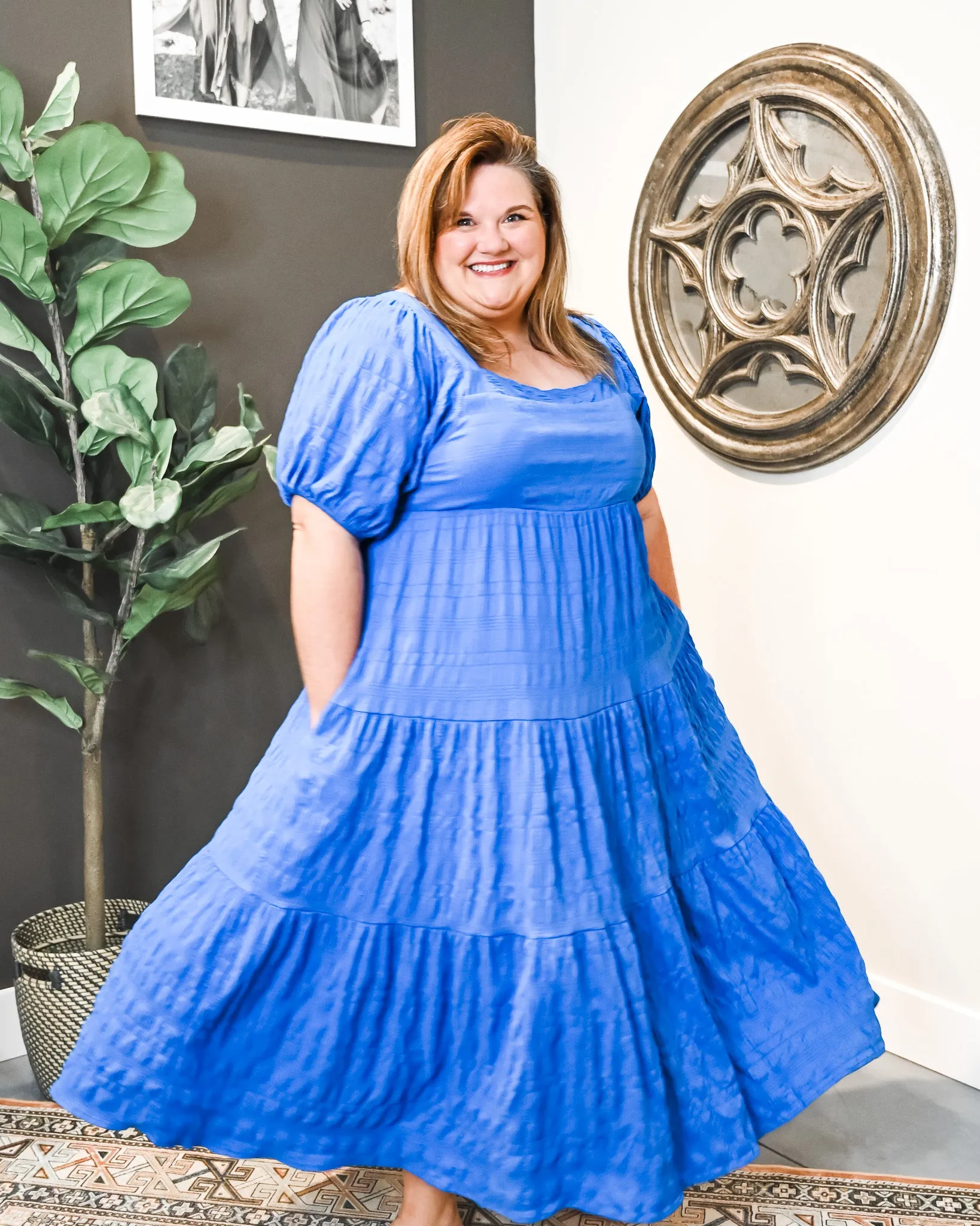 S-3X Blue Skies Midi Dress