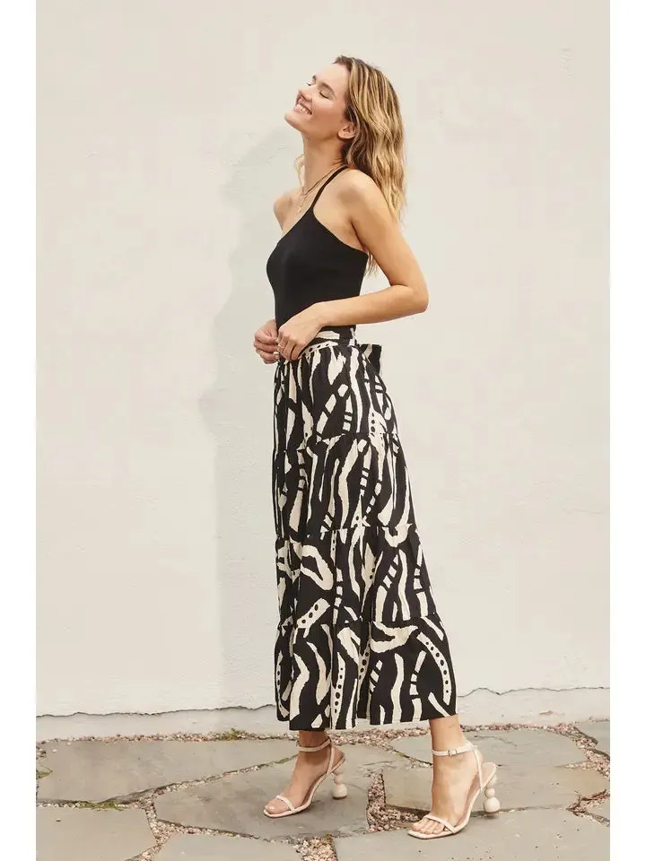 Sash Tie Midi Skirt