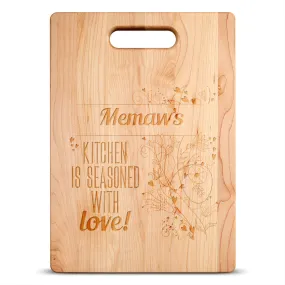 Seasoned With Love Personalized Maple Cutting Board