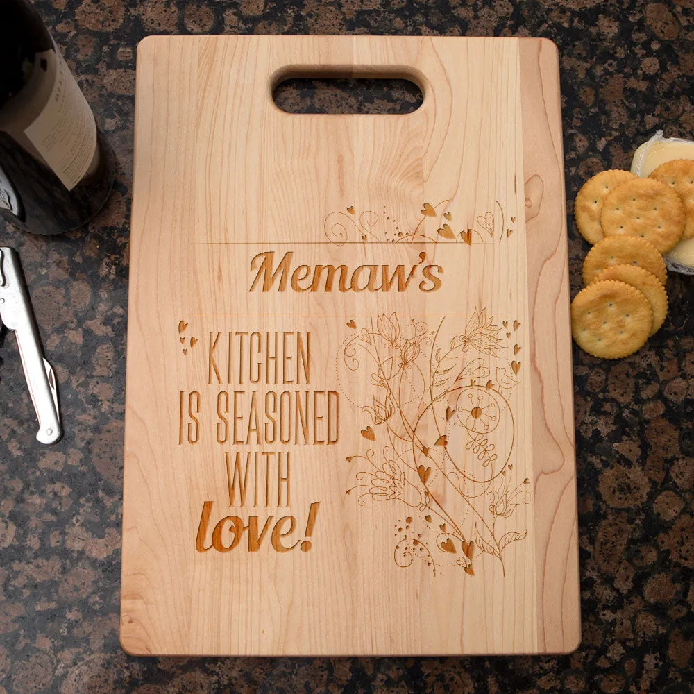 Seasoned With Love Personalized Maple Cutting Board