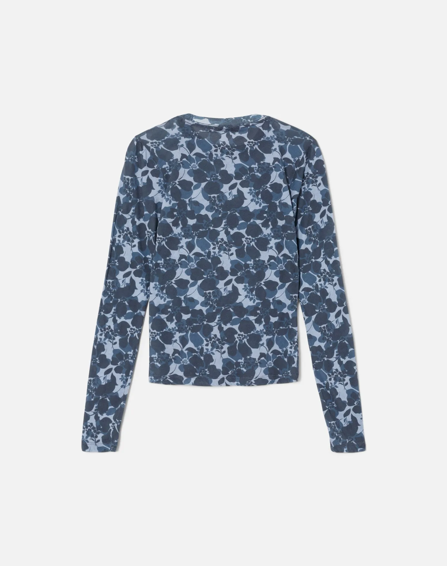 Sheer Long Sleeve Tee - Shark Floral