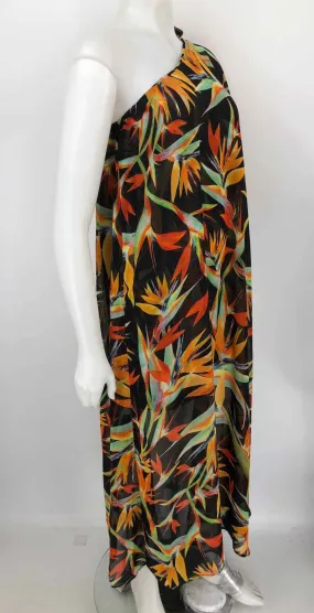 SHOW ME YOUR MUMU Black Yellow One Shoulder Size SMALL (S) Dress