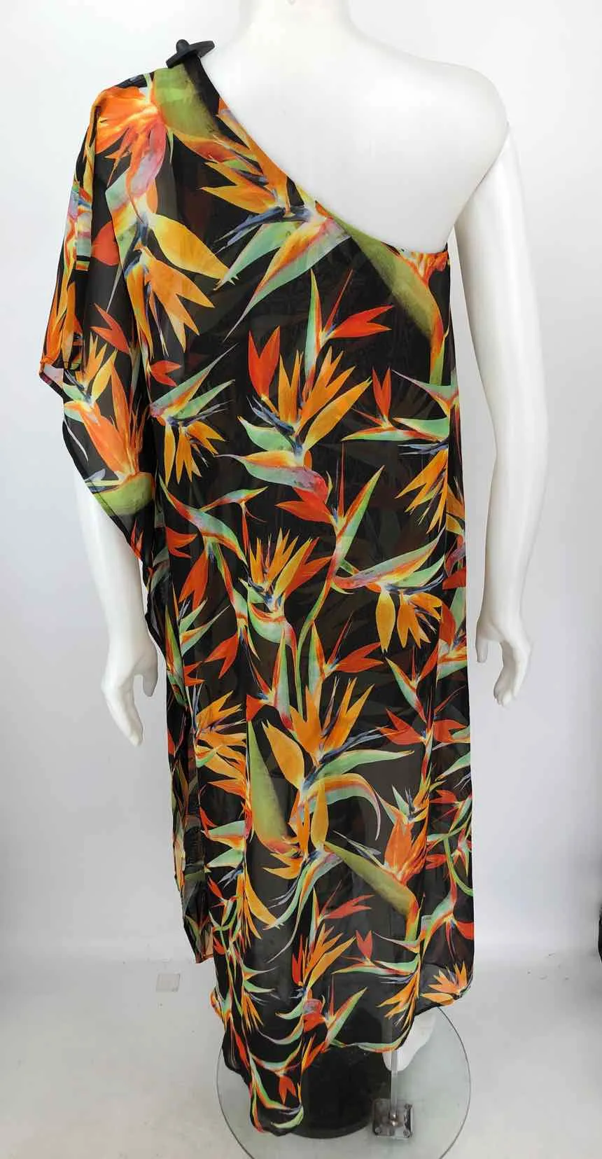 SHOW ME YOUR MUMU Black Yellow One Shoulder Size SMALL (S) Dress