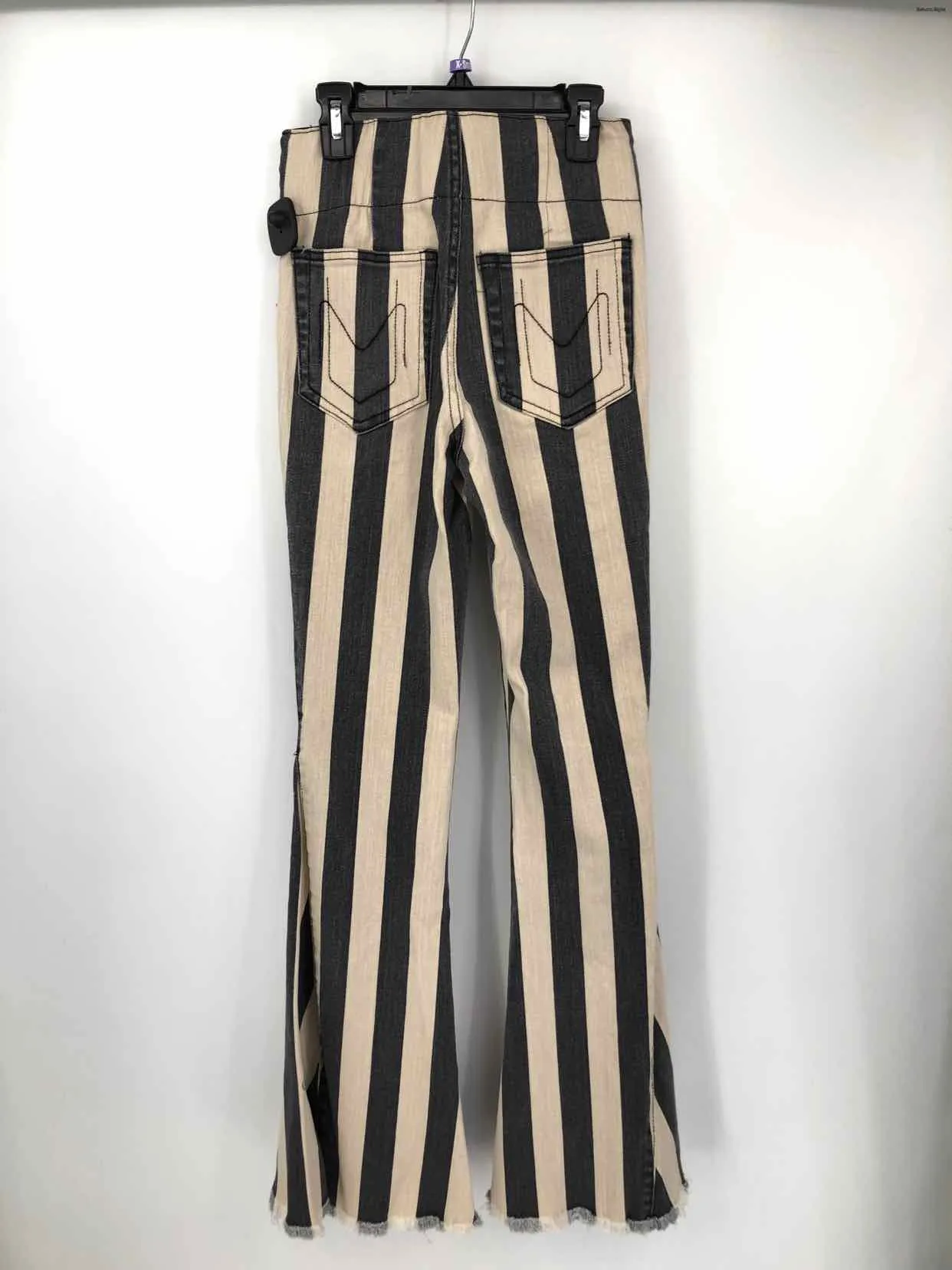 SHOW ME YOUR MUMU Navy Cream Striped High Rise - Flare Size X-SMALL Pants