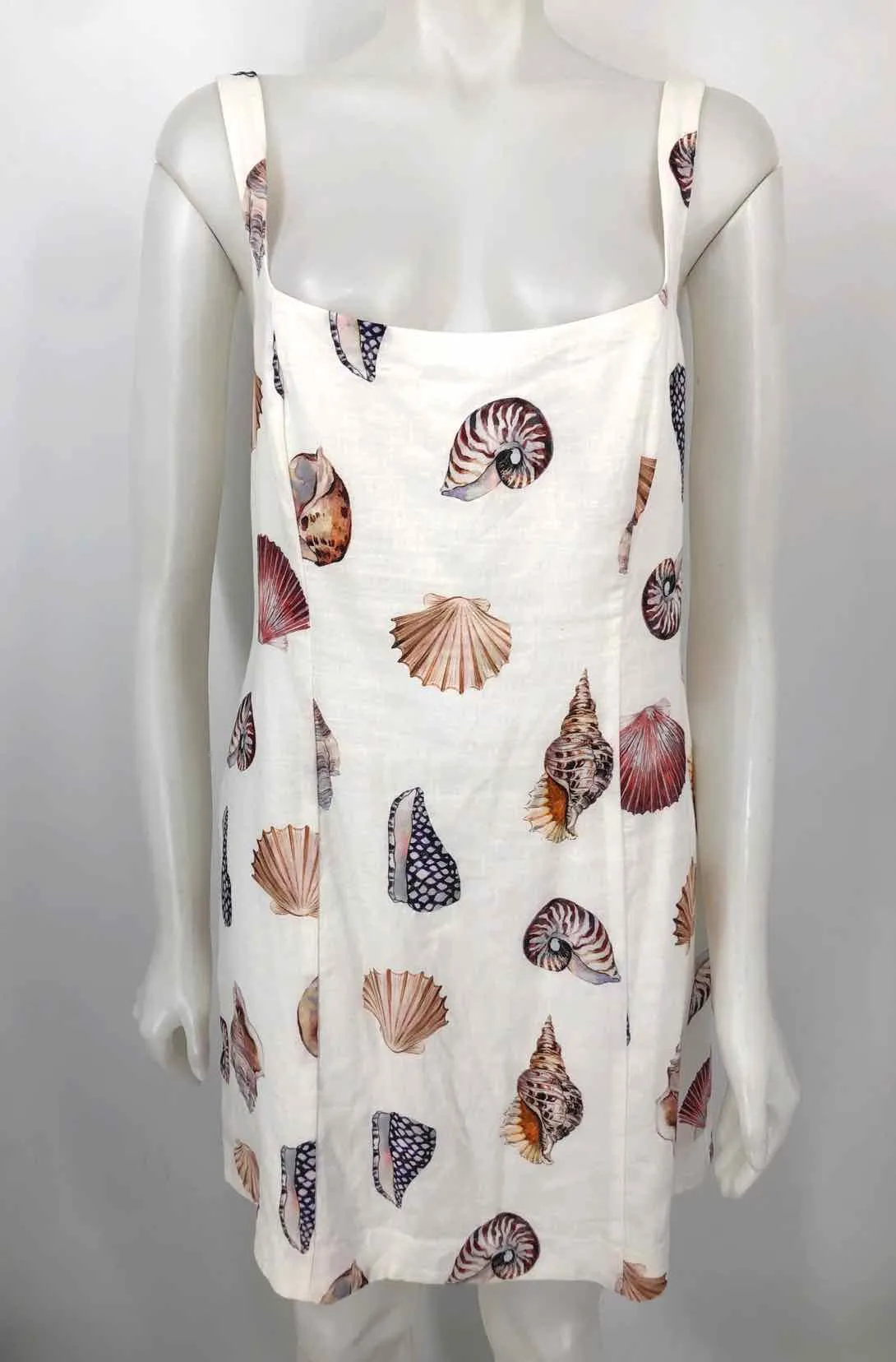 SHOW ME YOUR MUMU White Beige Multi Sea Shells Tank Size LARGE  (L) Dress