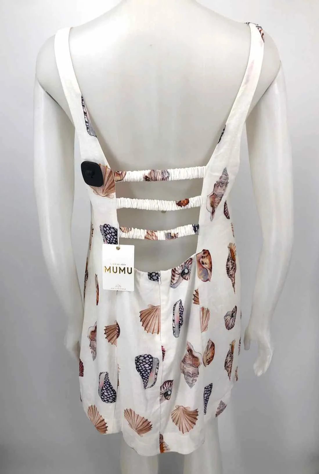 SHOW ME YOUR MUMU White Beige Multi Sea Shells Tank Size LARGE  (L) Dress