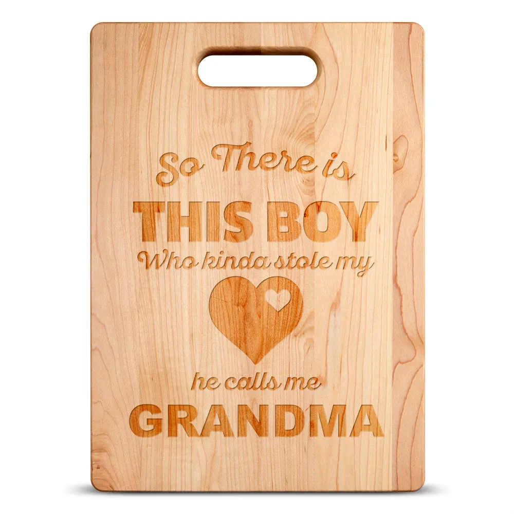 So There Is This Boy Personalized Maple Cutting Board