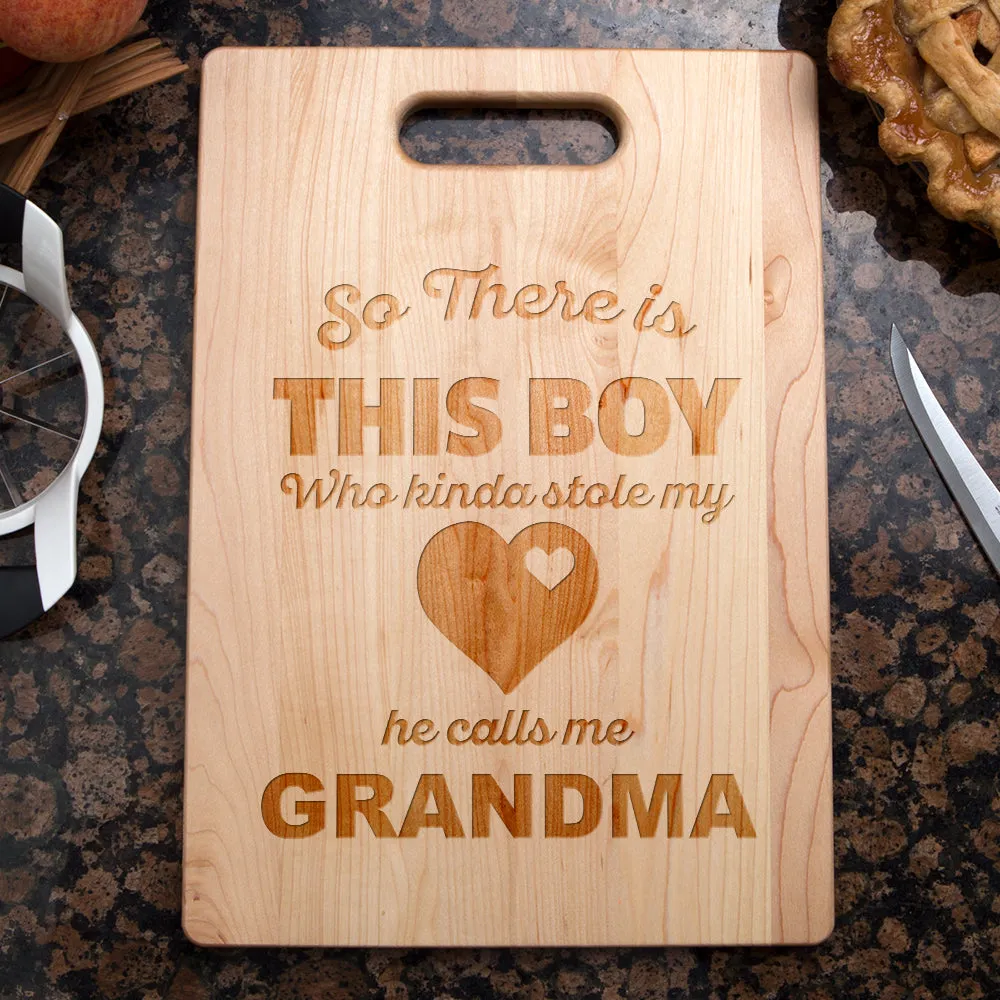 So There Is This Boy Personalized Maple Cutting Board