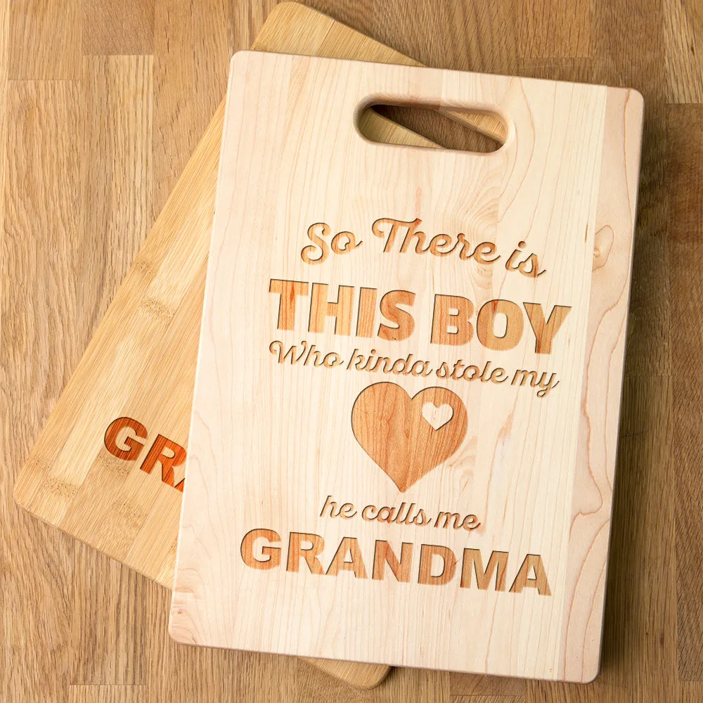 So There Is This Boy Personalized Maple Cutting Board