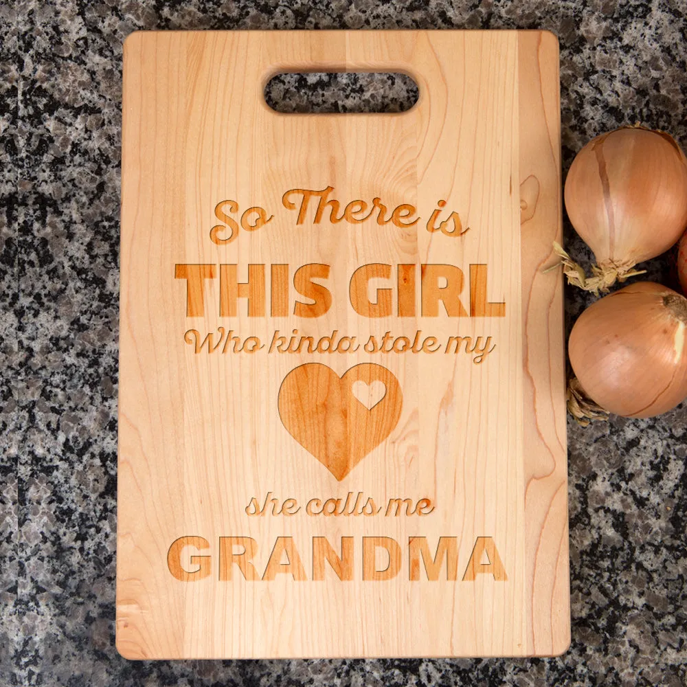 So There Is This Girl Personalized Maple Cutting Board