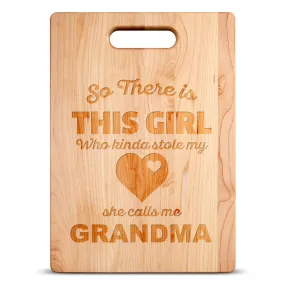 So There Is This Girl Personalized Maple Cutting Board