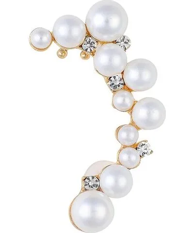 Sohi Women's The Pearl Cuff Earring Cuff Earrings