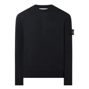 STONE ISLAND Logo Badge Sweater - Navy