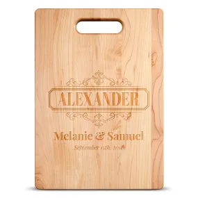 Surname Reversed Personalized Maple Cutting Board