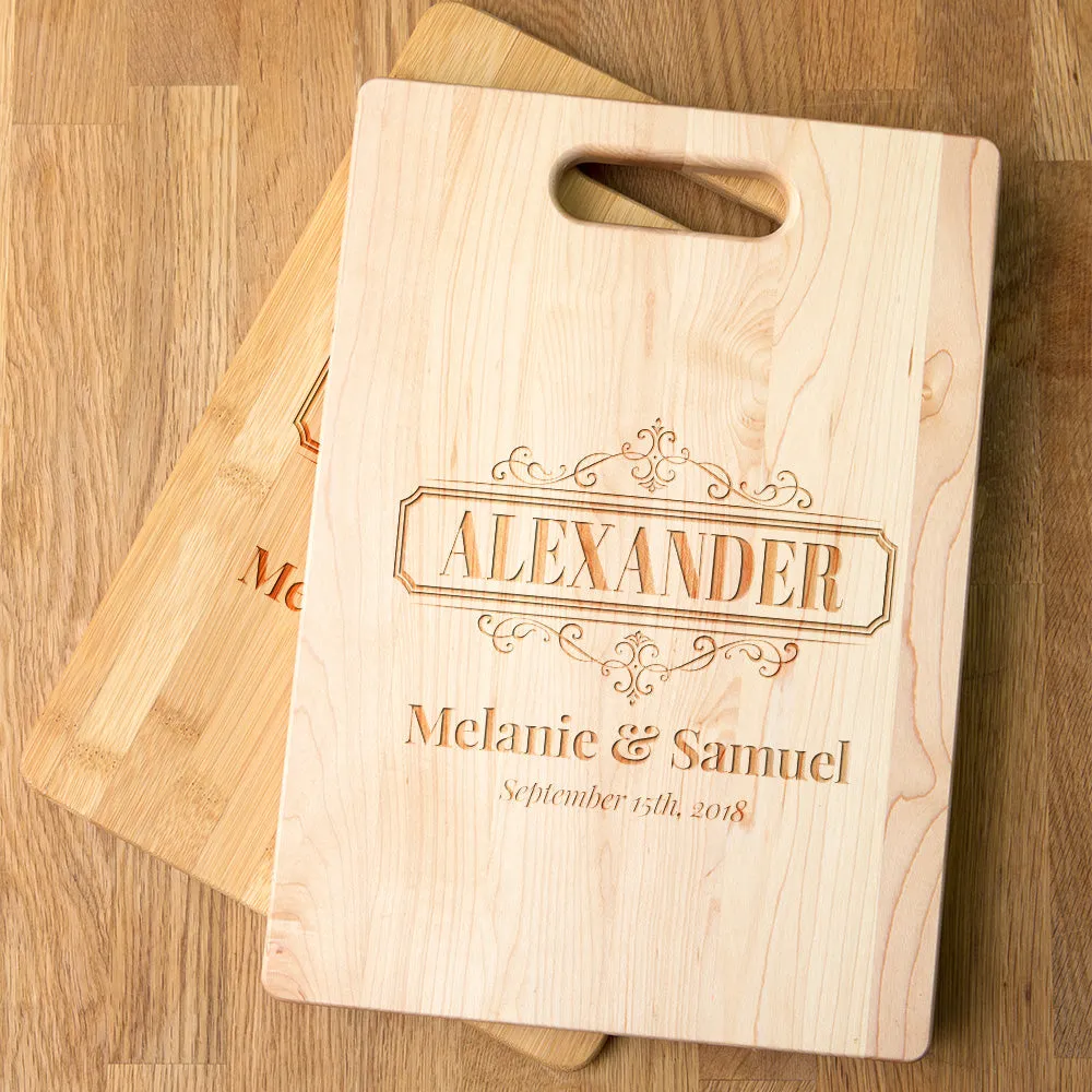 Surname Reversed Personalized Maple Cutting Board